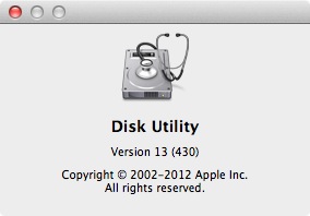 Disk Utility version info